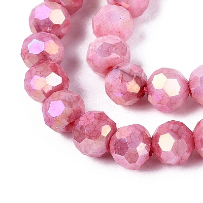 Anti-Tarnish Electroplate Glass Beads Strands EGLA-ZX010-6mm-03-1