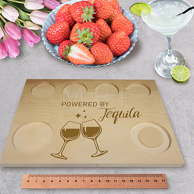Wooden Wine Serving Tray AJEW-WH0269-015-1