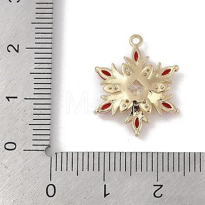 Christmas Theme Brass Micro Pave Cubic Zirconia Pendants KK-Z065-01-01G-1