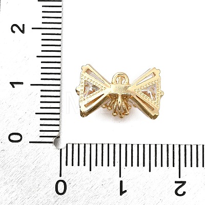 Brass Pave Cubic Zirconia Charms KK-Q048-13G-1