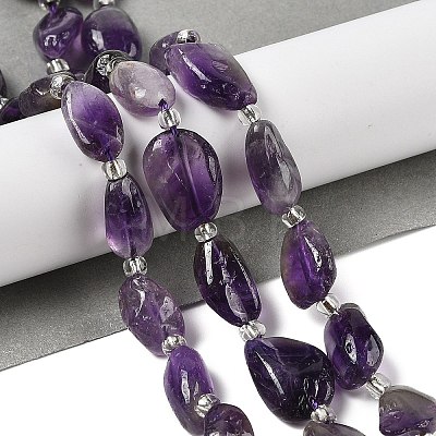 Natural Amethyst Beads Strands G-Q023-D01-02-1