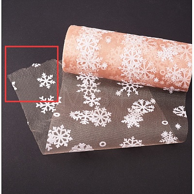 Snowflake Deco Mesh Ribbons OCOR-P010-G03-1