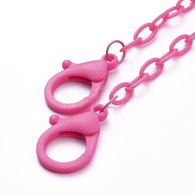 Personalized ABS Plastic Cable Chain Necklaces NJEW-JN02850-06-1