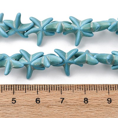 Synthetic Turquoise Dyed Beads Strands G-B184-C02-02-1