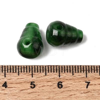 Natural Myanmar Jade Dyed 3 Hole Guru Beads G-C283-02-1