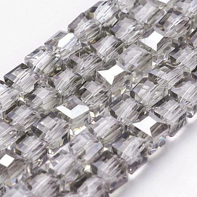 Electroplate Glass Beads Strands EGLA-D018-4x4mm-31-1
