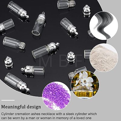  12Pcs 2 Style Glass Bottle Pendants FIND-NB0002-66-1