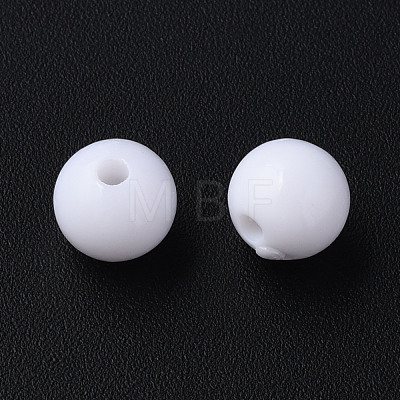 Opaque Acrylic Beads MACR-S370-C8mm-01-1