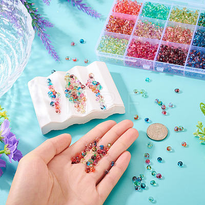 180G 12 Colors 6/0 Gradient Color Glass Seed Beads SEED-TA0001-63-1