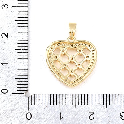 Brass Micro Pave Clear Cubic Zirconia Pendants CU-CBA9B49-01C-G-1