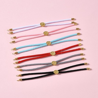 6Pcs 6 Colors Nylon Cords Bracelet Makings Fit for Connector Charms AJEW-FS0001-38-1