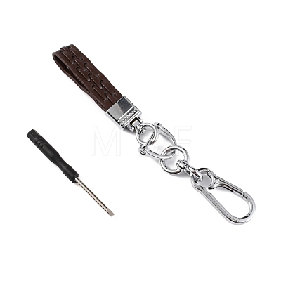 Cowhide Leather Keychains KEYC-WH0018-51A-1