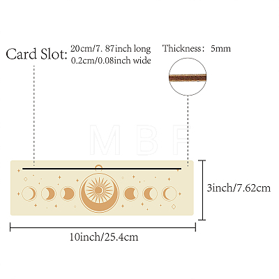 Natural Wood Card Stand for Tarot DJEW-WH0034-02C-1