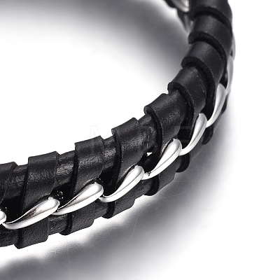 Leather Cord Bracelets BJEW-E352-35P-1