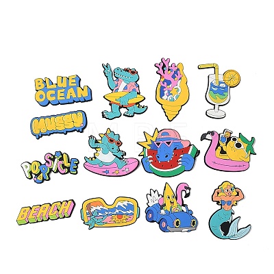 Beach Theme PVC Plastic Cabochons PL-CBABCB6-06-1
