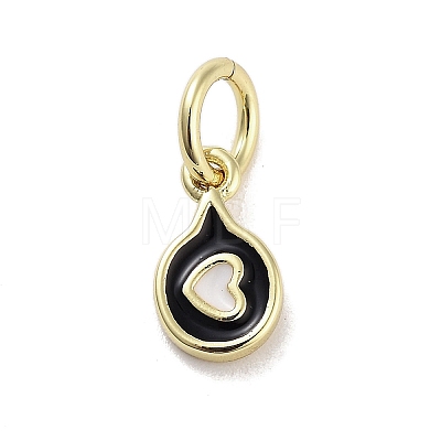 Rack Plating Brass Enamel Charms KK-M293-40G-01-1