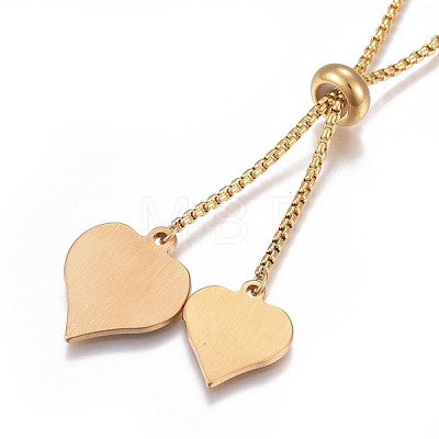 304 Stainless Steel Pendant Necklaces NJEW-P252-04G-1