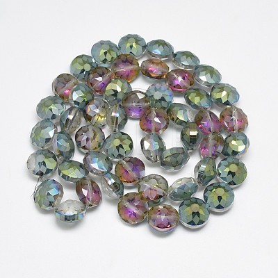 Electroplate Glass Beads Strands EGLA-Q084-14mm-02-1