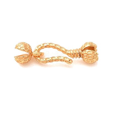 Brass Fold Over Clasps KK-CBA25B2-12G-1