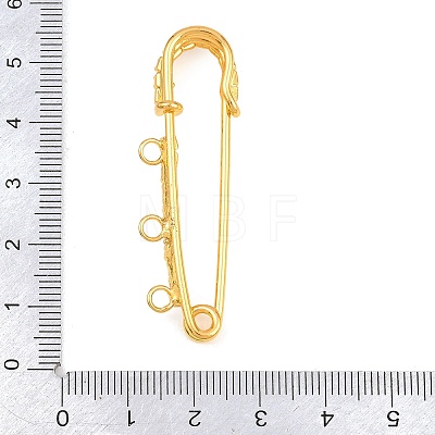 Iron Rhinestone Safety Pins Brooch Findings IFIN-A021-01A-G-1