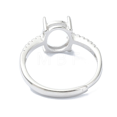Adjustable 925 Sterling Silver Ring Components STER-K179-25P-1