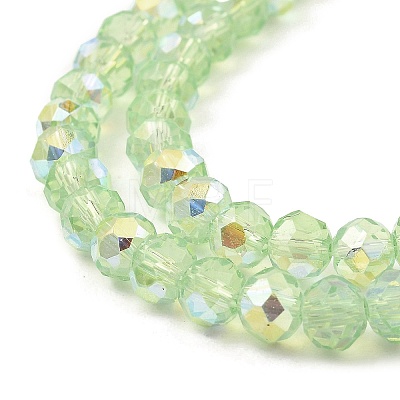 Baking Painted Transparent Glass Beads Strands DGLA-A034-J6mm-B02-1