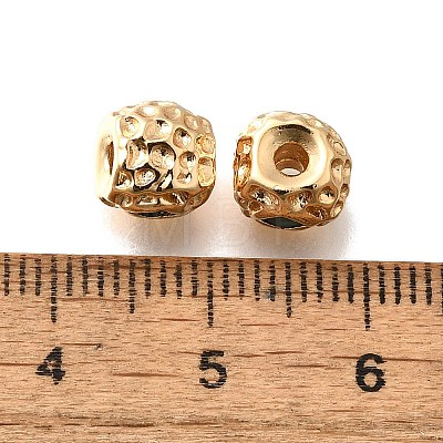 Brass Micro Pave Cubic Zirconia Beads KK-M318-39G-02-1