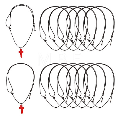Waxed Polyester Cord Necklaces NJEW-TAC0022-05-1