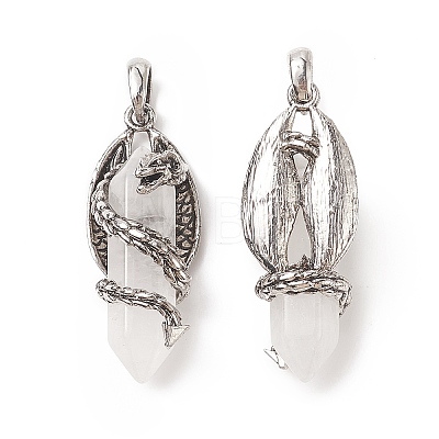 Natural Quartz Crystal Pointed Pendants G-C051-01C-1