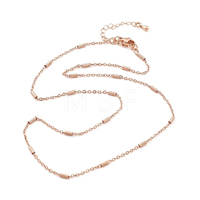 Brass Cable Chain Necklaces for Women NJEW-D302-19RG-1