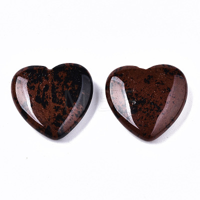 Natural Mahogany Obsidian Heart Love Stone G-S364-068-1