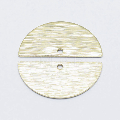Brass Semi Circle Pendant KK-G331-58G-NF-1