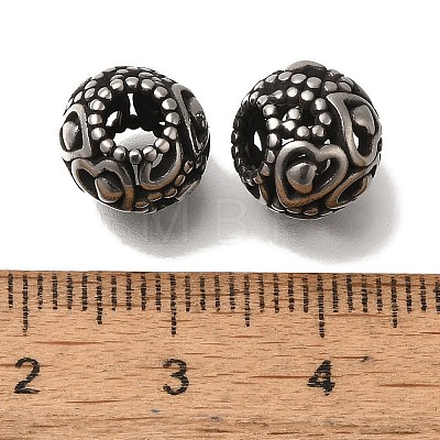 304 Stainless Steel European Beads STAS-D191-06B-AS-1