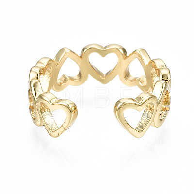 Brass Cuff Rings RJEW-Q161-025-NF-1