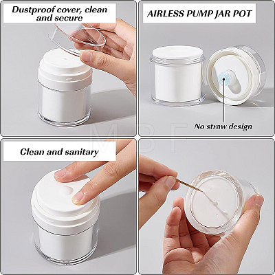 Acrylic Airless Pump Jars MRMJ-WH0083-01-1
