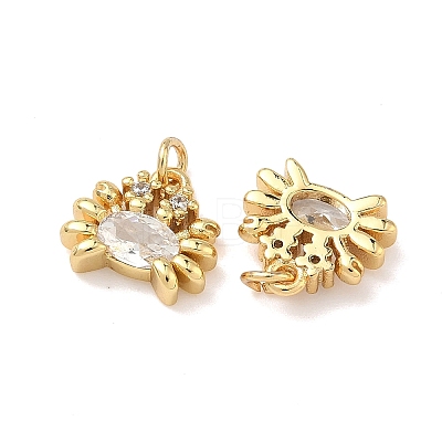 Brass Micro Pave Cubic Zirconia Pendants KK-A291-11D-G-1