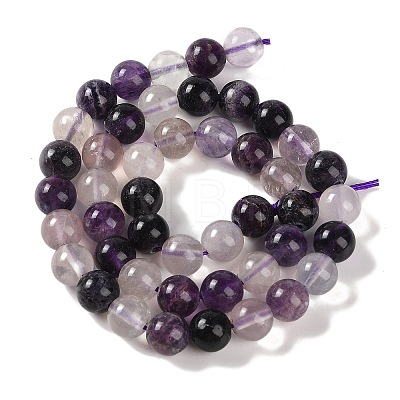 Natural Purple Fluorite Beads Strands G-P530-B08-03-1