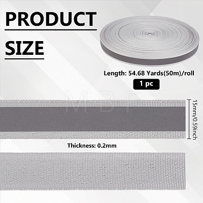 50M Reflective Polyester Ribbons OCOR-WH0070-306E-1
