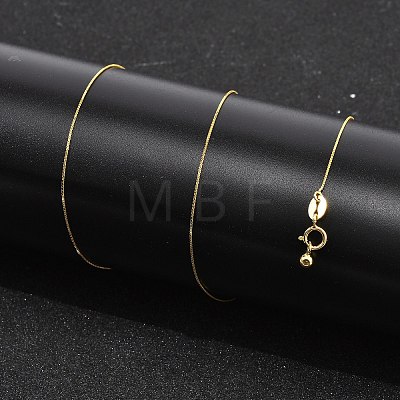 925 Sterling Silver Box Chain Adjustable Slider Necklaces for Women NJEW-U030-01G-02-1