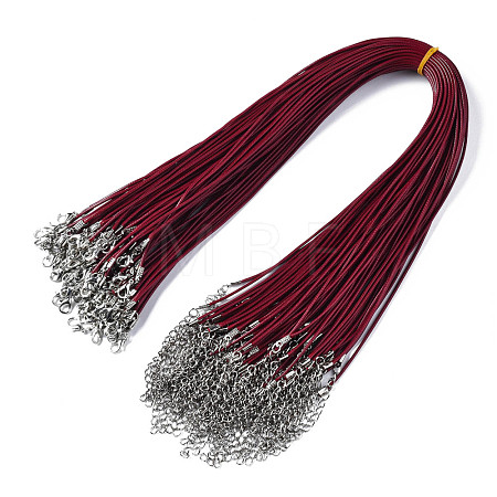Waxed Cotton Cord Necklace Making MAK-S034-016-1