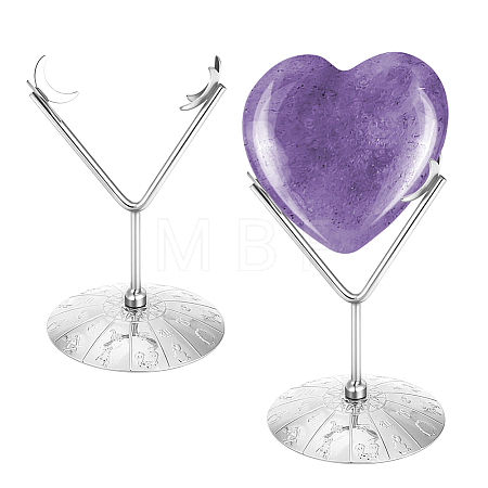 Iron Moon Mineral Rock Display Stands ODIS-WH0030-240P-1