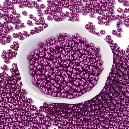 Baking Paint 6/0 Glass Seed Beads X-SEED-S003-K31-1