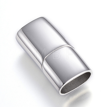 Tarnish Resistant 304 Stainless Steel Magnetic Clasps with Glue-in Ends X-STAS-D159-28P-1