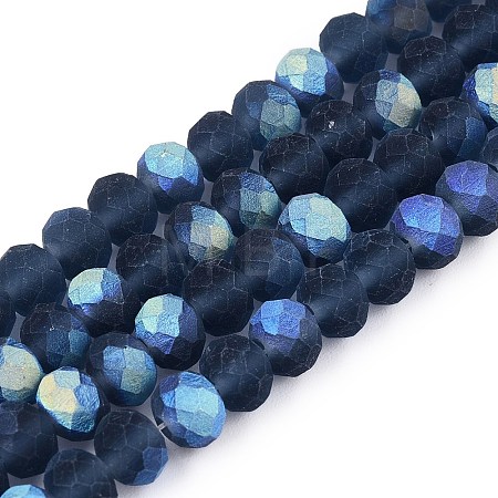 Transparent Glass Beads Strands X-EGLA-A044-T6mm-MB12-1