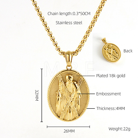 304 Stainless Steel Pendant Necklaces FS-WG0CD66-04-1
