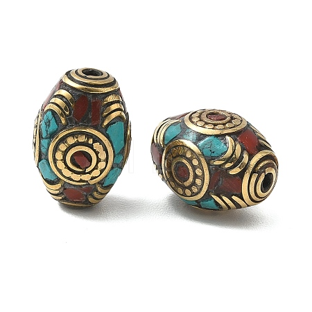 Handmade Tibetan Style Beads KK-Z157-03AG-04-1