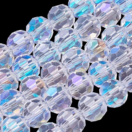 Electroplate Glass Beads Strands EGLA-J042-8mm-AB03-1
