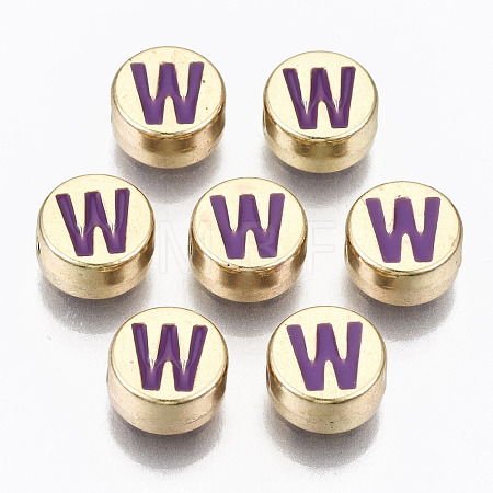 Alloy Enamel Beads X-ENAM-S122-029W-RS-1