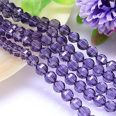 Faceted Round K9 Glass G-M182-10mm-26A-1