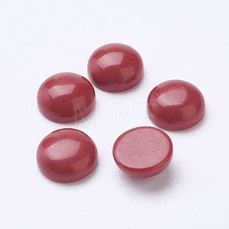 Synthetic Coral Cabochons X-G-F501-03-10mm-1